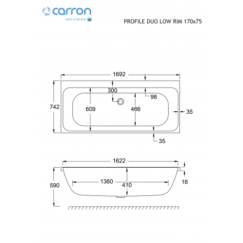 Profile Duo Carronite Low Rim